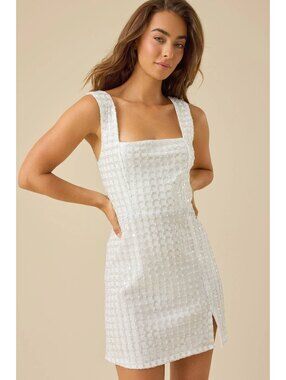 Altar'd State Mateo White Mini Dress Size Medium